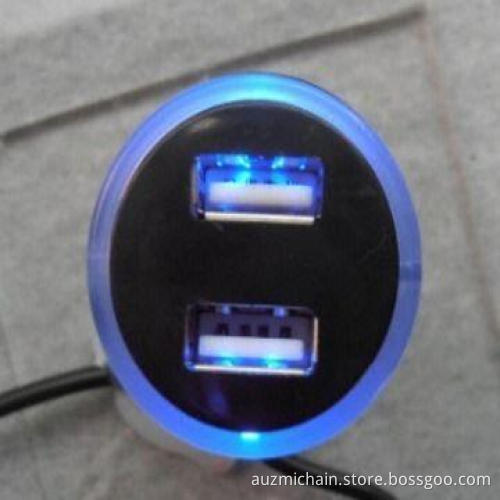 Dual USB Aperture Car Charger, Suitable for iPad, iPhone, iPhone 3G, 3GS